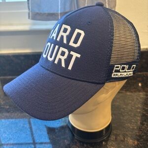 Polo by Ralph Lauren Navy 'Hard Court' Mesh Tennis Cap SnapBack rare